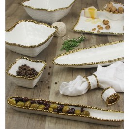Салатник 22 × 22 × 9 Golden Salerno CER2252WG